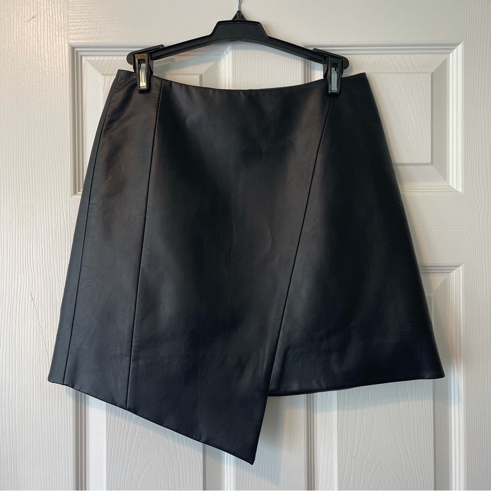 NWT Ted Baker Black Leather Skirt